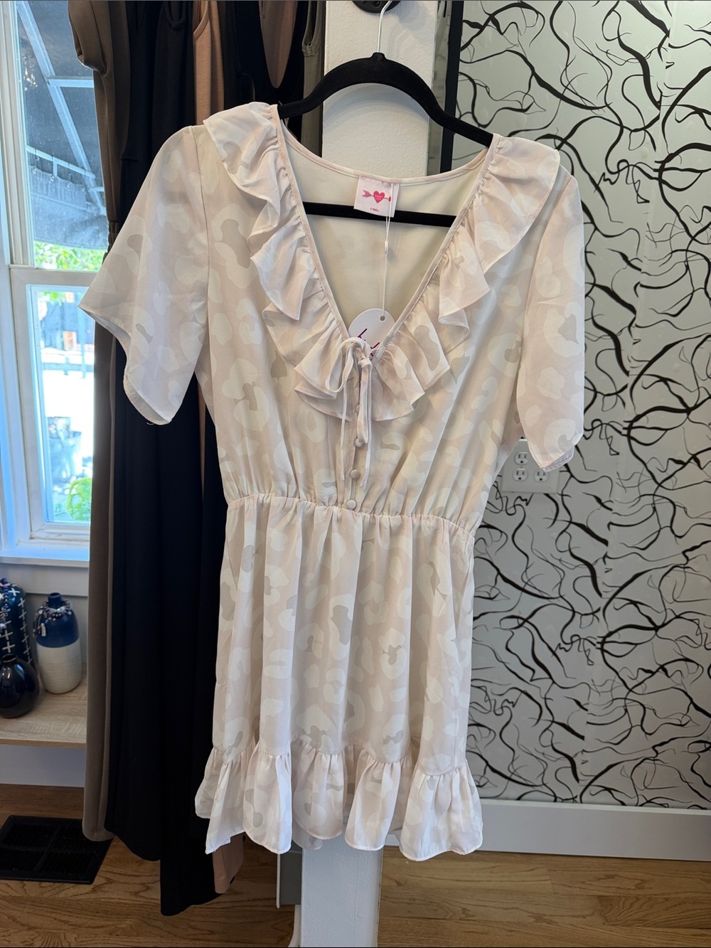 Buddy Love Light Blush Ruffle Mini Dress